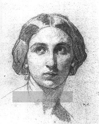 Kopf einer Frau 1853 figur Maler Thomas Couture Ölgemälde